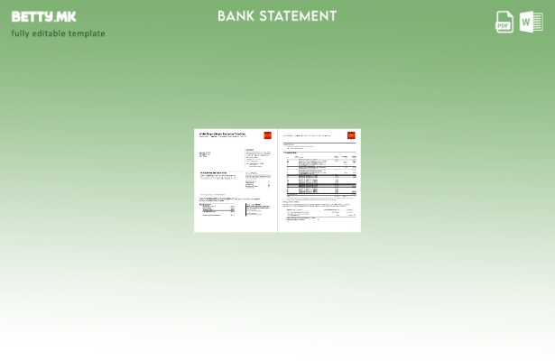 модерен стил USA Wells Fargo Bank Едноставен шаблон за збор страници за извод од